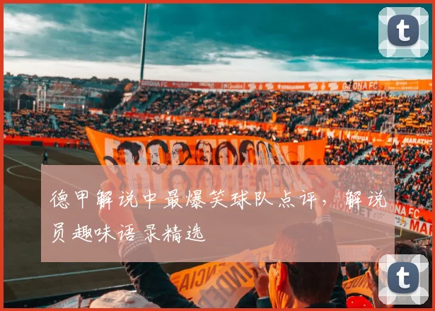 德甲解说中最爆笑球队点评，解说员趣味语录精选